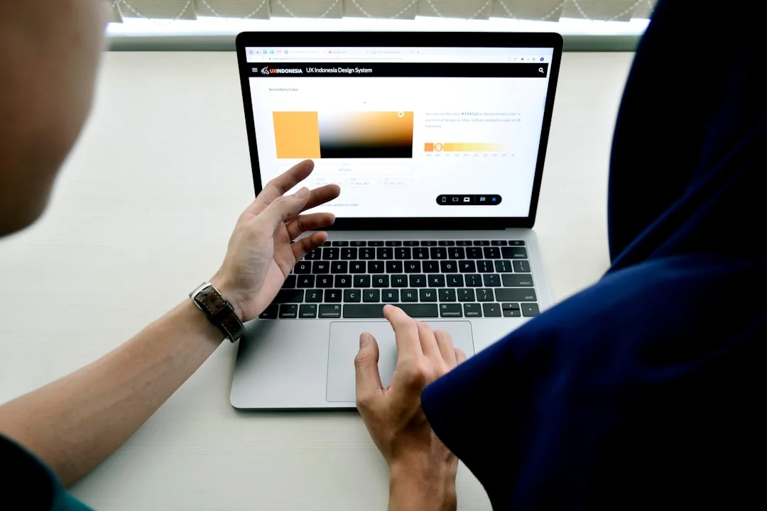 Man analyzing marketing content strategies using sticky notes on a whiteboard.